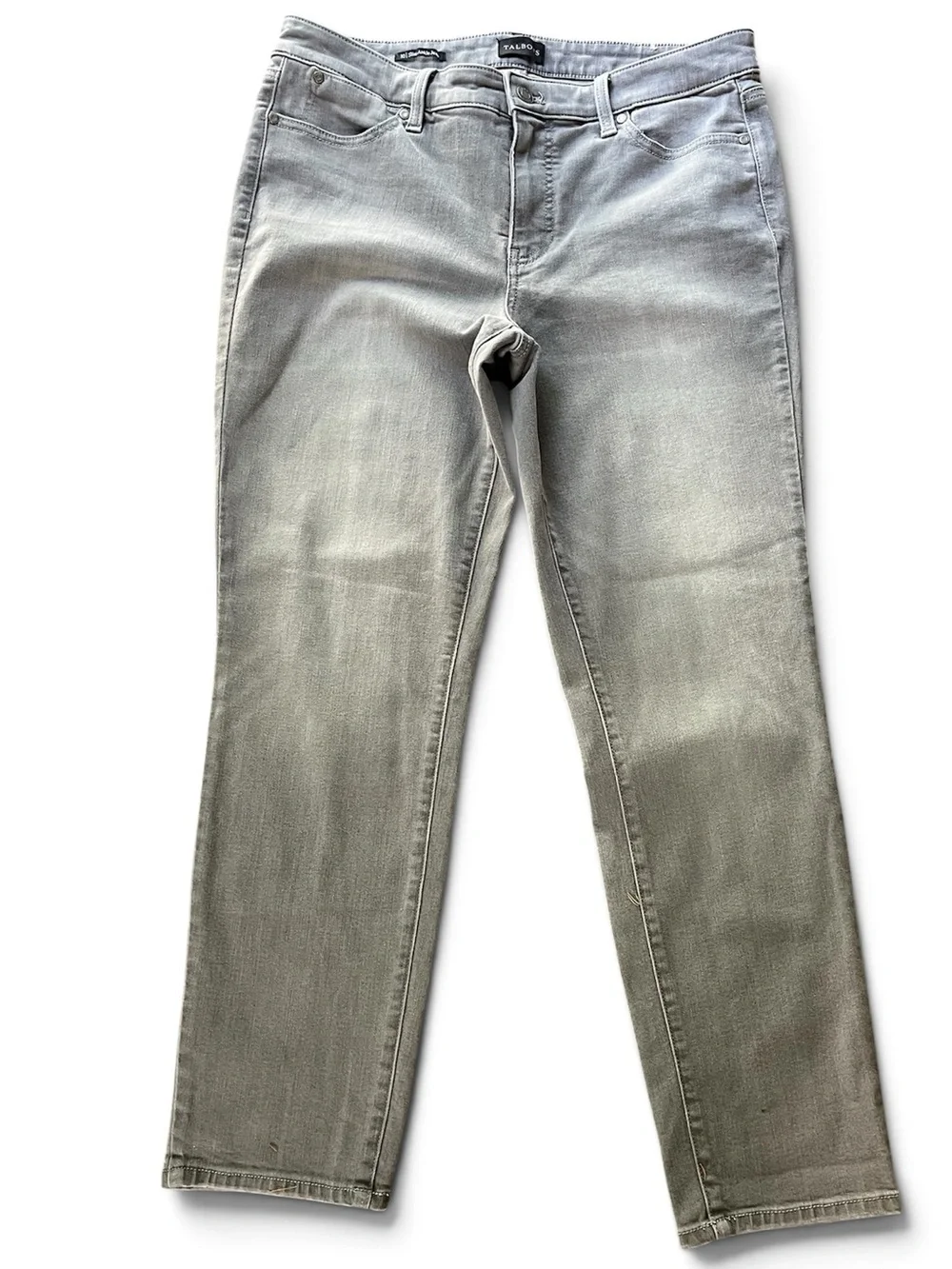 Talbots women size 10 Light Gray Slim-Straight Jeans